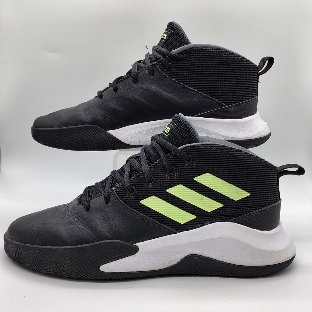 Adidas Own The Game K EF0308 Black/Green Basketball Sneakers Men's 7 Women's 9
